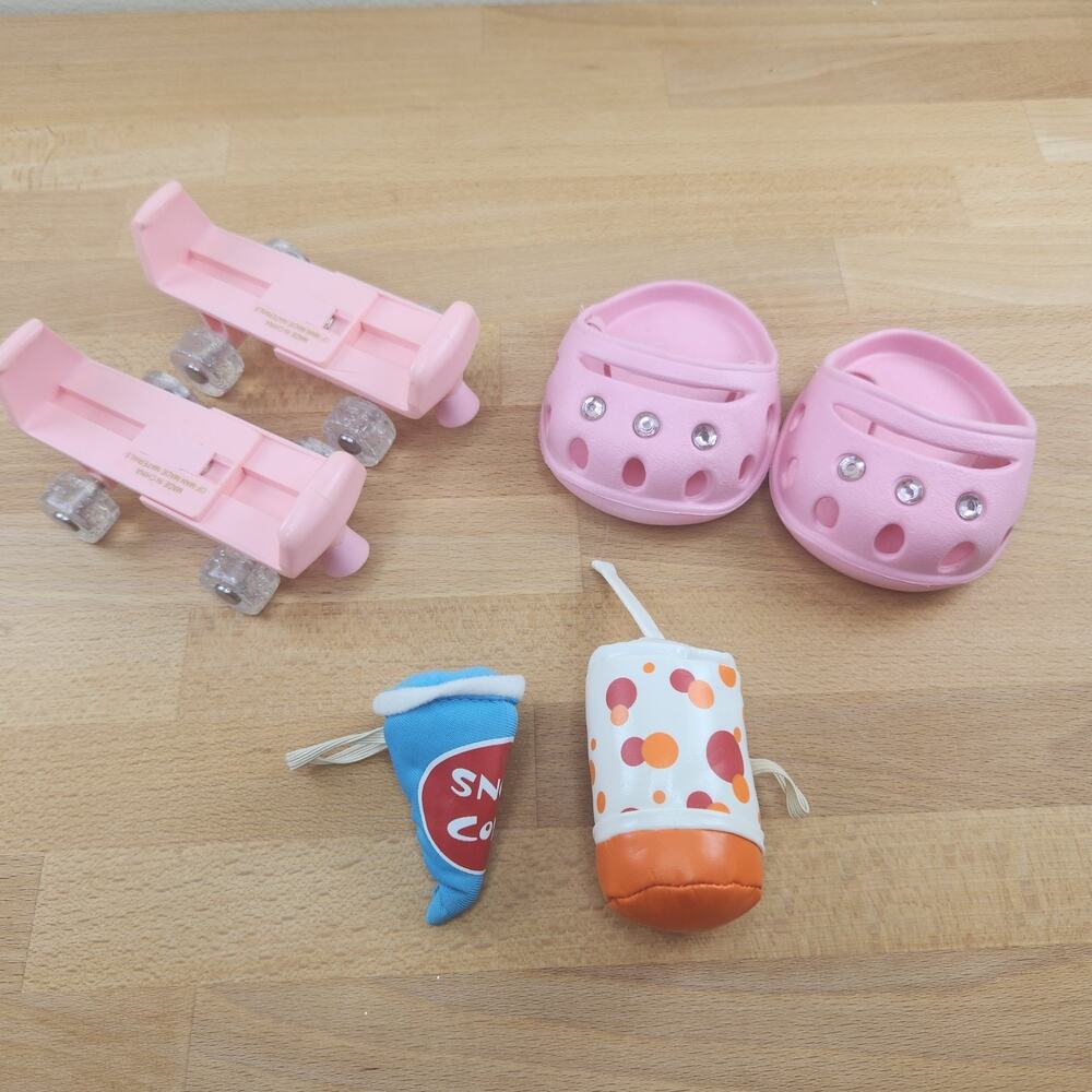 Build A Bear Shoes Roller Skates Snow Cone and Drink Accessories Lot